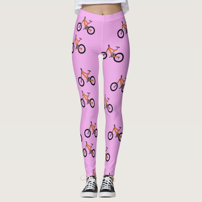 Cykler mönster på rosa leggings (Framsida)