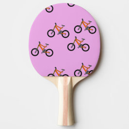 Cykler mönster på rosa pingisracket