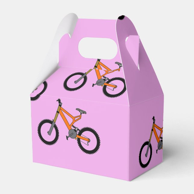 Cykler mönster på rosa presentaskar (Framsidan Sidan)