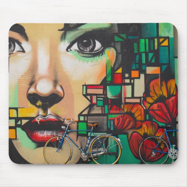 Cykler på Graffiti vägg Musmatta (Framsidan)