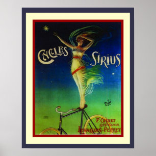 Cyklerna Sirius Art nouveau Poster 16 x 20