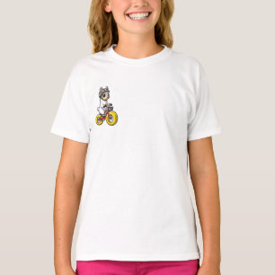 Cykling Alpaca Hjälm Äventyr Barn T Shirt