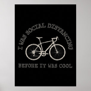 Cykling Älskare Bike Riding Bicycle Social Avstånd Poster