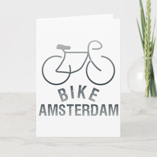 Cykling Amsterdam Nederländerna Grafik _1 Kort (Framsida)