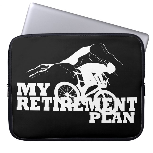 Cykling är min pension-plan laptop fodral (Framsidan)