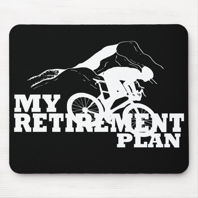 Cykling är min pension-plan musmatta (Framsidan)