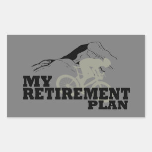 Cykling är min pension-plan rektangulärt klistermärke