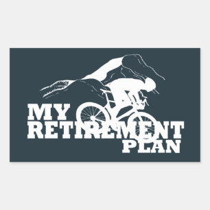 Cykling är min pension-plan rektangulärt klistermärke