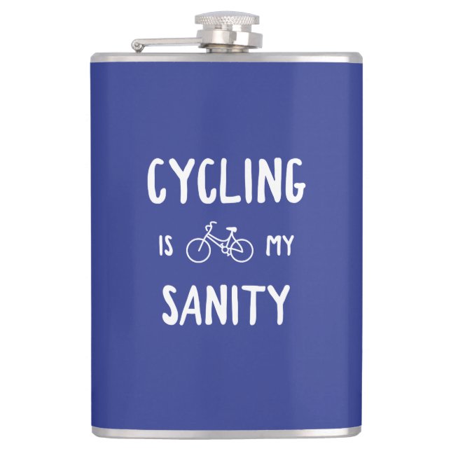 Cykling är min sanitet fickplunta (Framsidan)