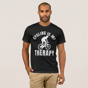 cykling är min terapi rolig present för cyklister t shirt
