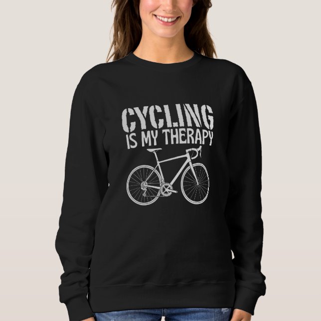 cykling är min terapi t shirt (Framsida)