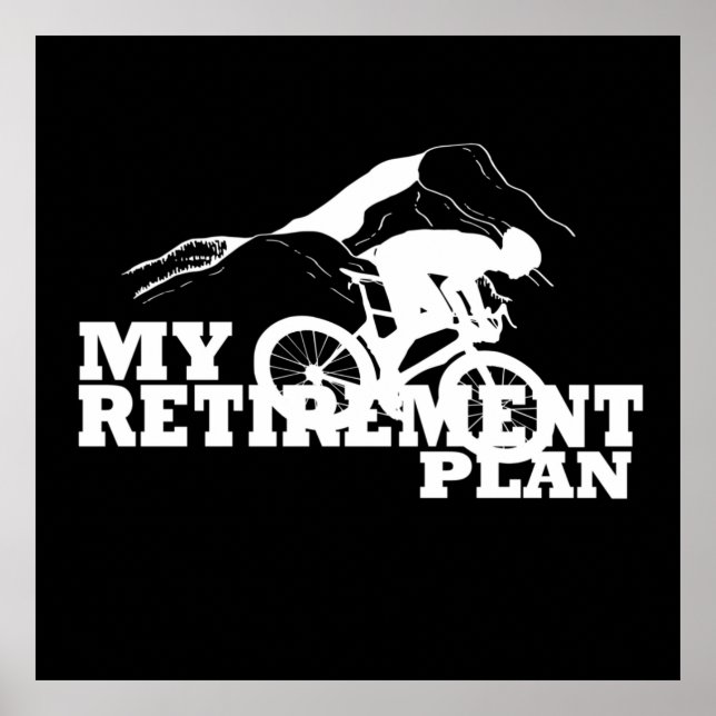 Cykling är mitt citat i pension-planen poster (Framsidan)