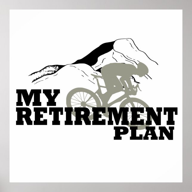 Cykling är mitt citat i pension-planen poster (Framsidan)
