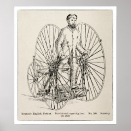 Cykling Art, Energi och Locomotion Skriv ut Poster