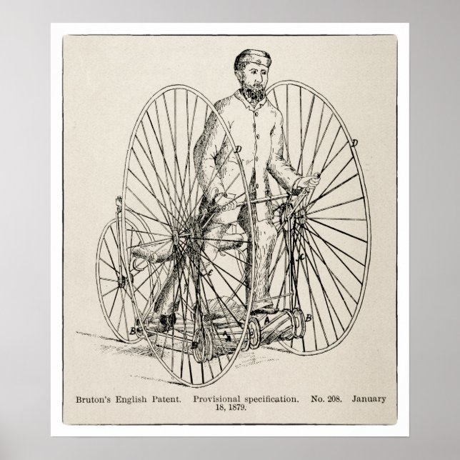 Cykling Art, Energi och Locomotion Skriv ut Poster (Framsidan)