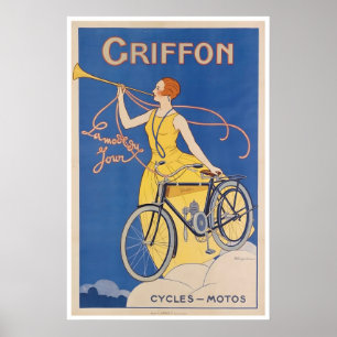 Cykling Art Griffon Cycles Affisch Cykling