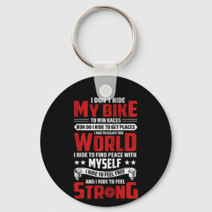Cykling Art I Ride inte min Bike Nyckelring