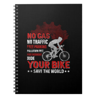Cykling Art No Gas No Traffic Anteckningsbok