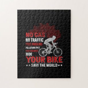 Cykling Art No Gas No Traffic Pussel