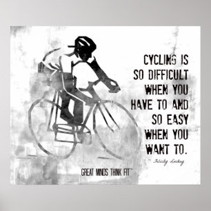 Cykling, attityder och inspiration Poster