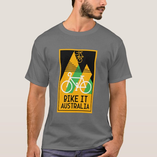 Cykling Australia T Shirt (Framsida)