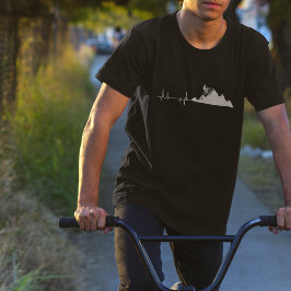 Cykling av bike-pulsslag t shirt