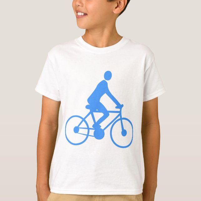 Cykling - Baby blue Tee Shirt (Framsida)