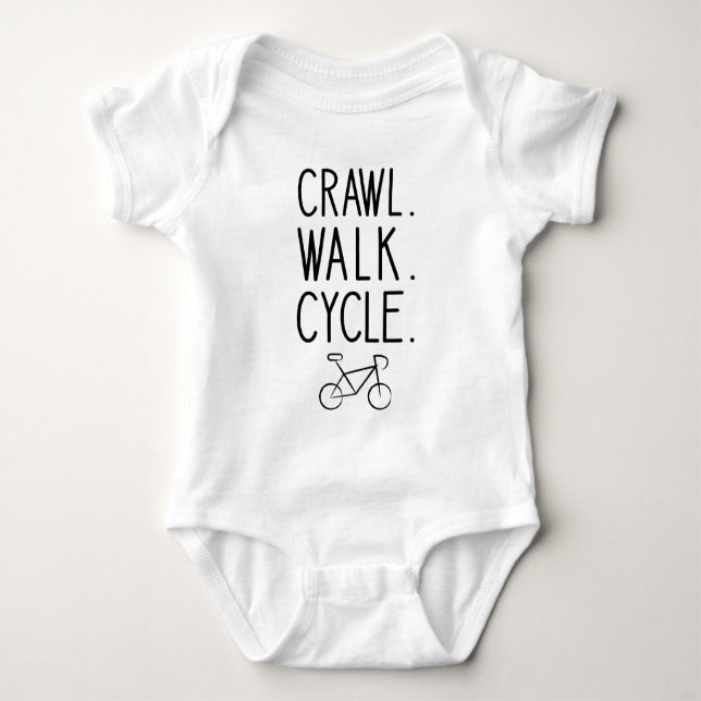 Cykling Baby, Crawl Walk Cycle T Shirt (Framsida)
