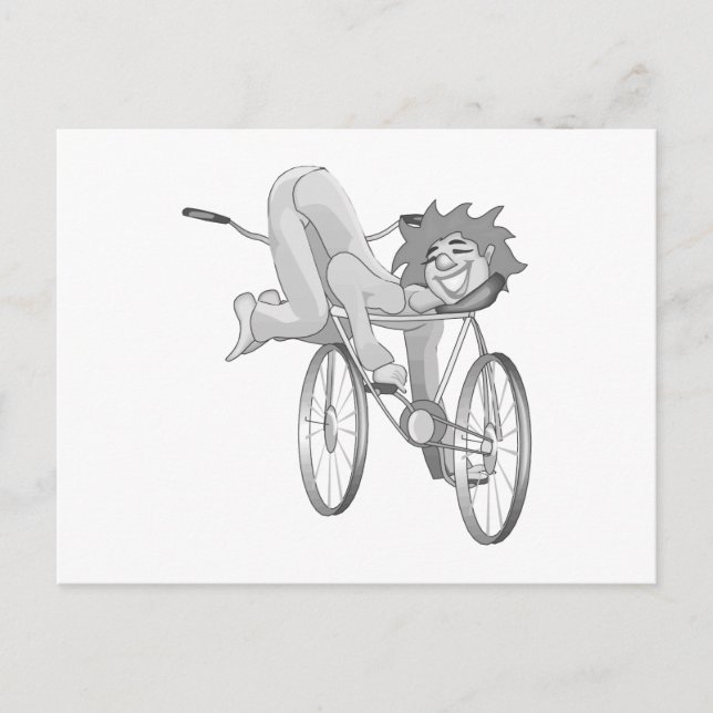 Cykling bakåt vykort (Framsida)