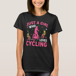 Cykling bara en flicka som Kärlek cyklar T Shirt