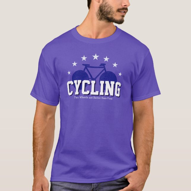 Cykling, biking, 2-hjul tee shirt (Framsida)