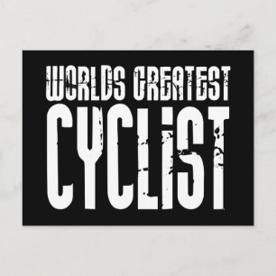 Cykling Biking & Cyclists Worlds största cyklist Vykort