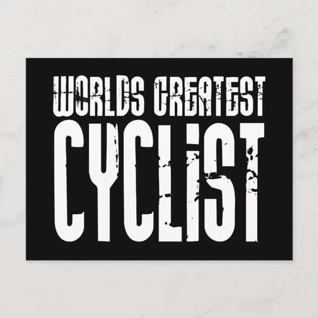 Cykling Biking & Cyclists Worlds största cyklist Vykort (Framsida)