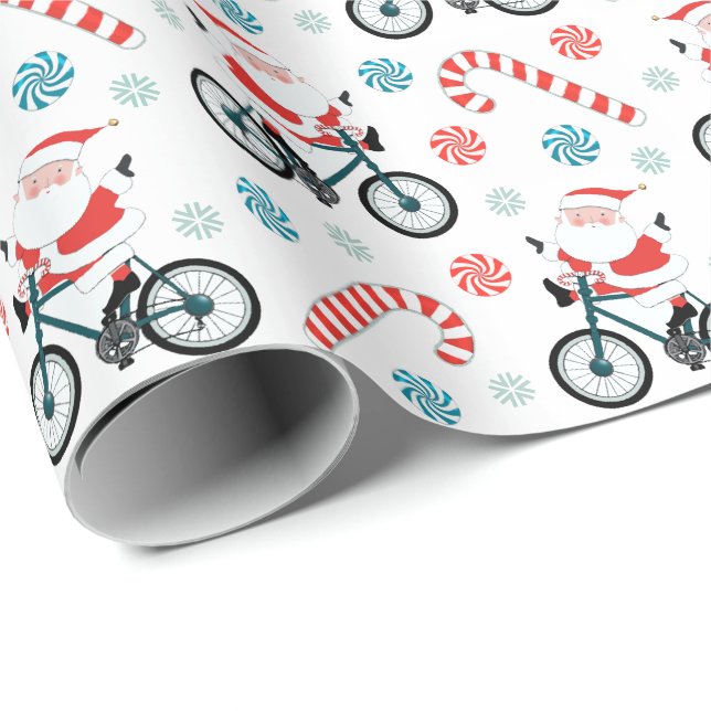 Cykling Biking Helgdag Gift Wrapping Papper Presentpapper (Rullad Hörn)