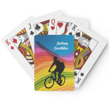 Cykling/byte med Biker Silhouette personalize