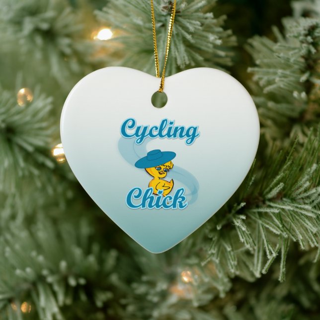 Cykling Chick nr 3 Julgransprydnad Keramik (Träd)