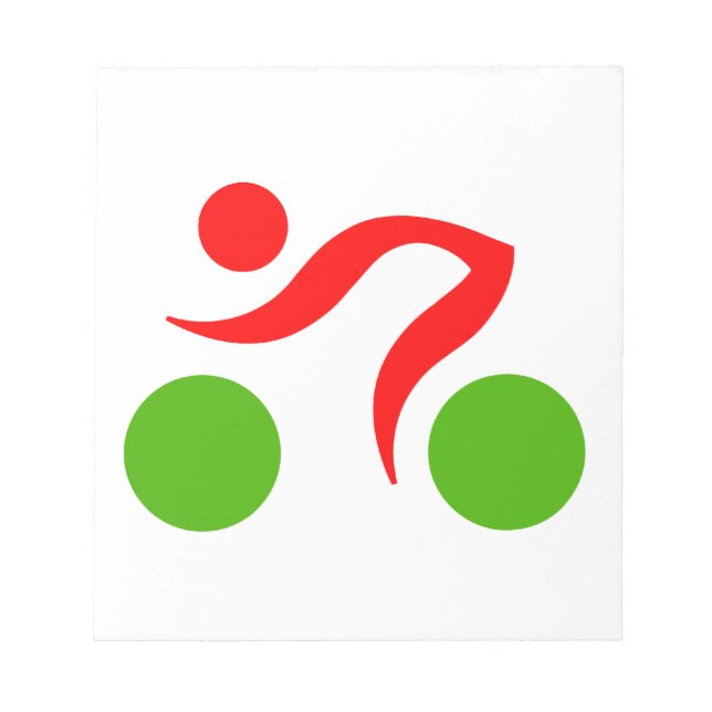 Cykling coola logotyp anteckningsblock (Framsida)