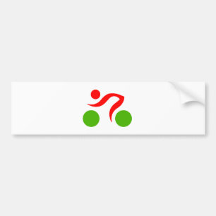 Cykling coola logotyp bildekal