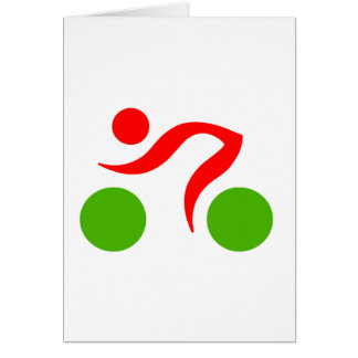 Cykling coola logotyp hälsningskort