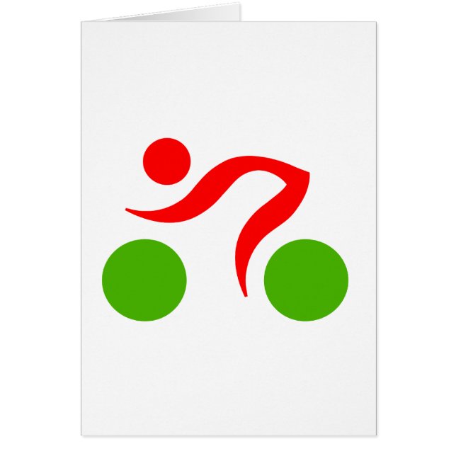 Cykling coola logotyp hälsningskort (Framsidan)