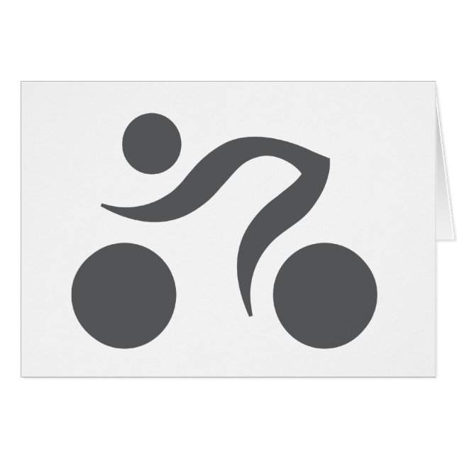 Cykling coola logotyp hälsningskort (Framsidan Horizontal)