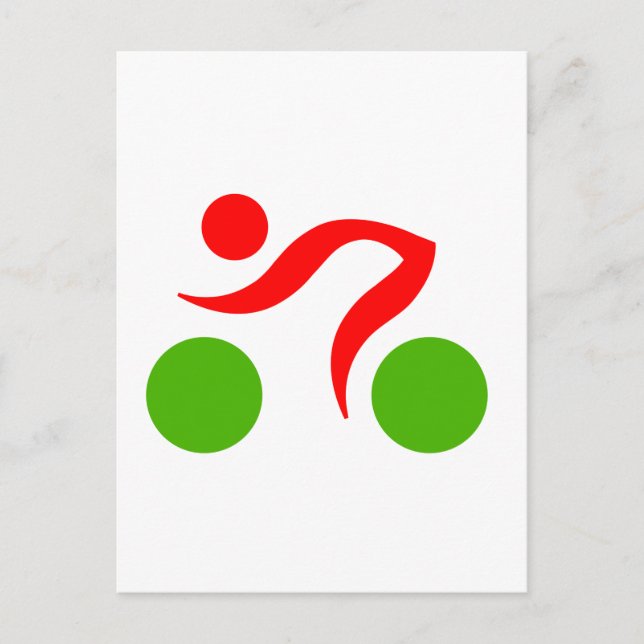 Cykling coola logotyp vykort (Framsida)