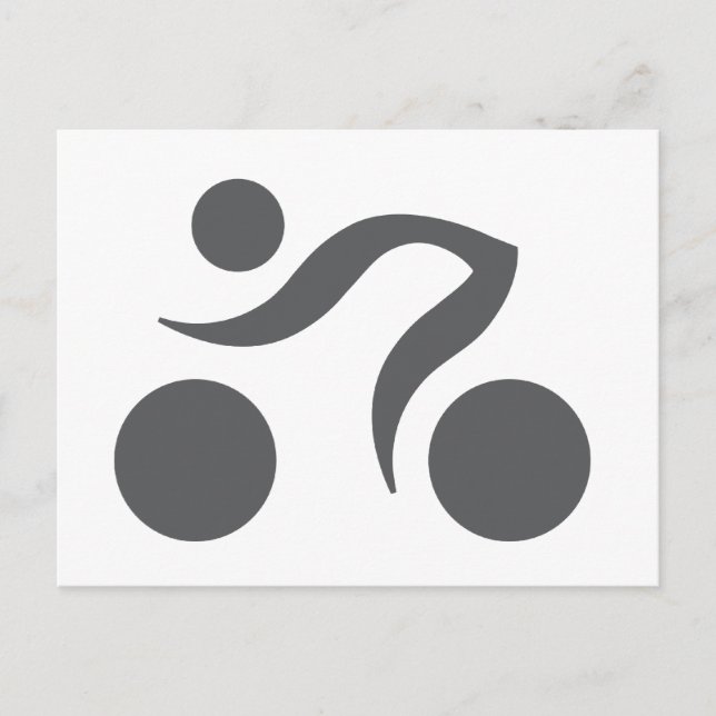 Cykling coola logotyp vykort (Framsida)