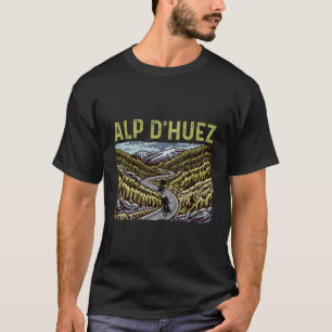 Cykling Cyclist Alp D'Huez Frankrike Hc Mountain T Shirt