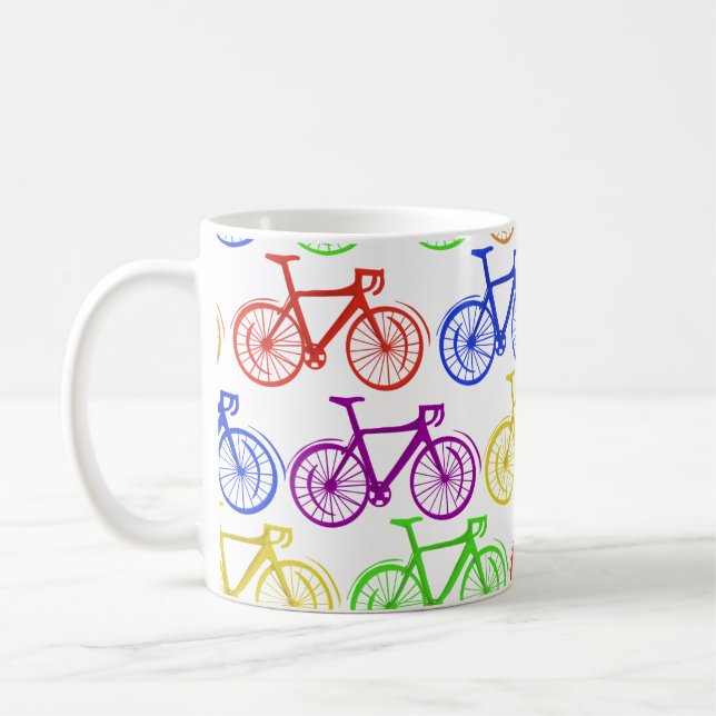Cykling, cykel, cykel, cykel, cyklist kaffemugg (Vänster)
