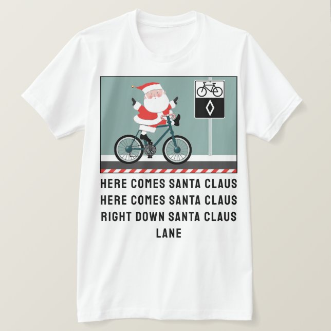 Cykling Cykel Jul T-Shirt (Design framsida)
