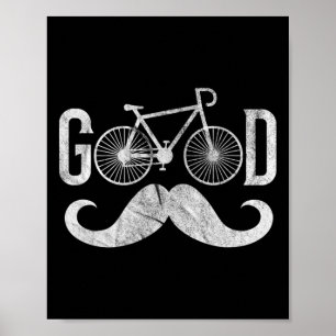 Cykling Cykel Mustasch Mtb Mountainbike Åkning Poster