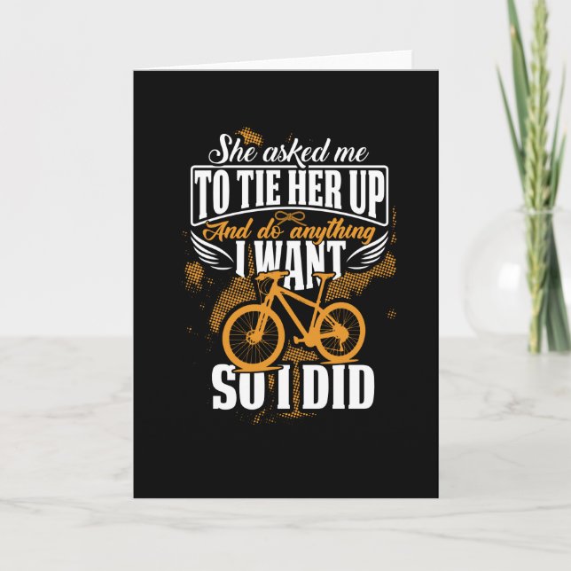 Cykling Cykel Roligt Skratt Humor Rida Kort (Framsida)