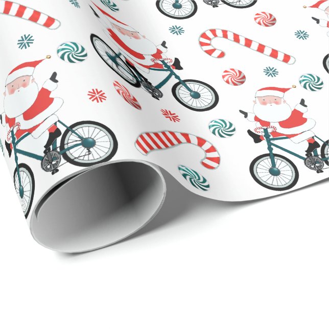 Cykling Cykel Semester Jul Presentpapper (Rullad Hörn)