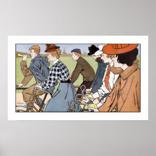 Cykling, cyklar, Van Caspel Poster